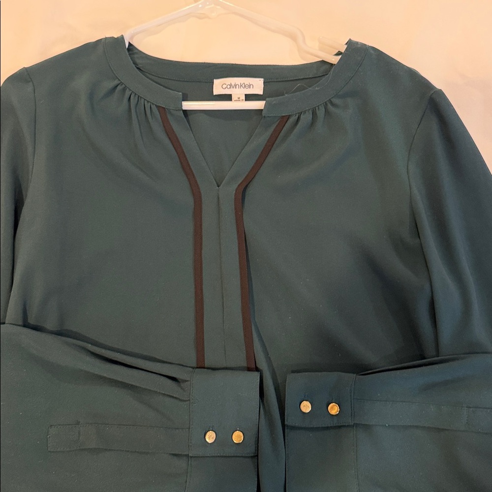Calvin Klein Dark Green Women's Blouse